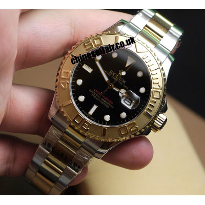 2-Tone Black Rolex Yachtmaster 1 - Fake Watch China